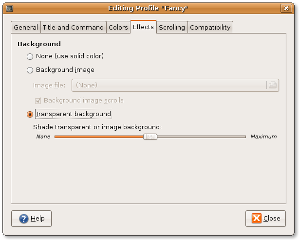 Change terminal - effects