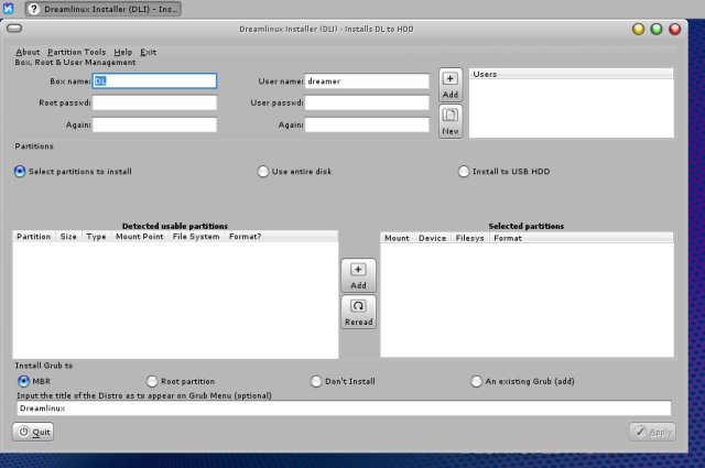 Dreamlinux install 2