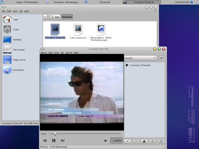 Dreamlinux flash flv works