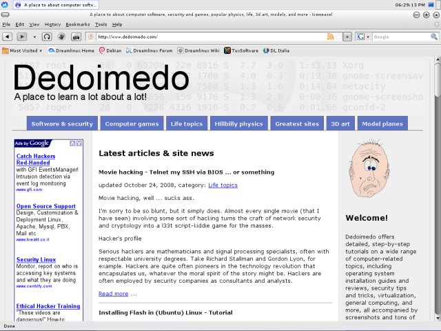 Dreamlinux iceweasel browser