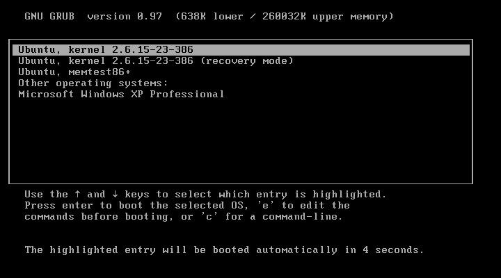 Dual boot boot loader