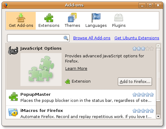 Firefox add-ons - get add-ons