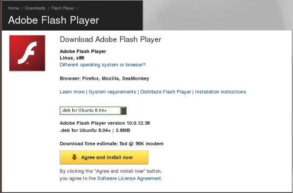 Firefox Flash download .deb