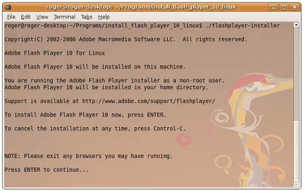 Flash install 1