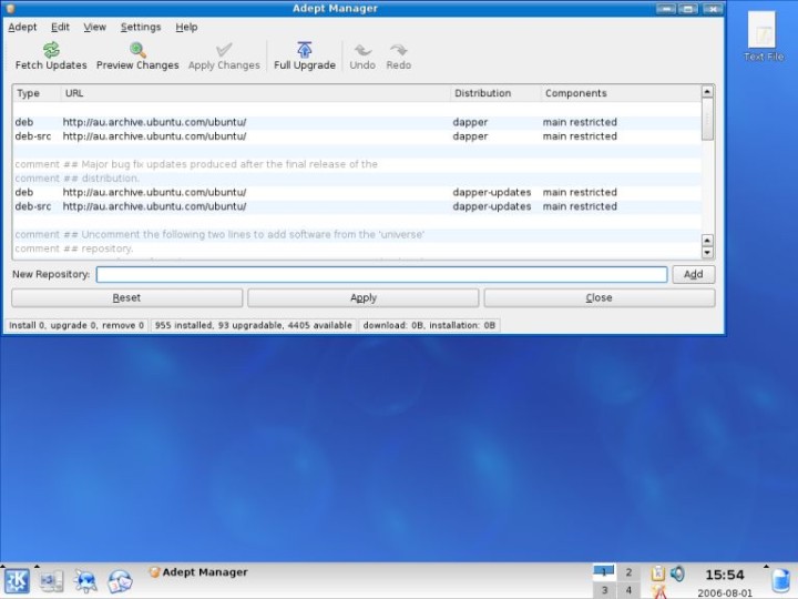 Kubuntu manage repositories