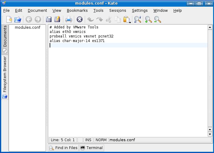 Linux commands - modules.conf