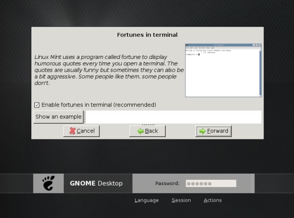 Linux Mint fortunes