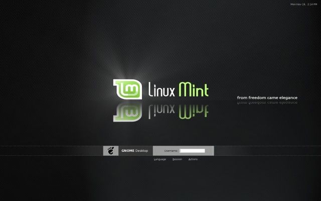 Linux Mint login