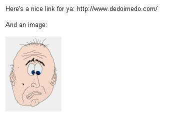 Mail security message with image