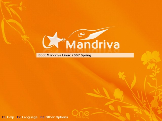 Mandriva booting live CD 1