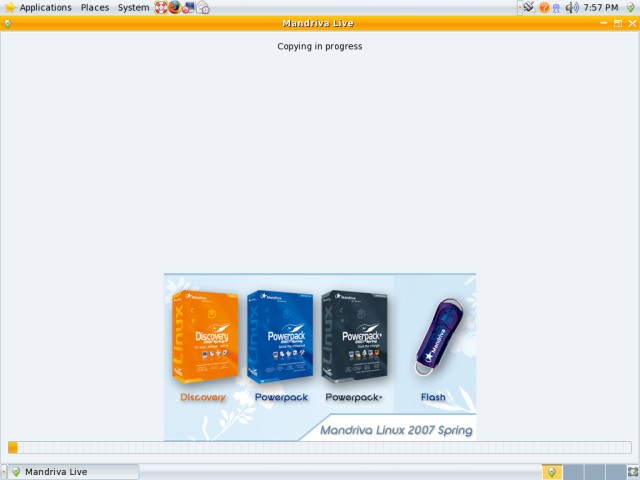 Mandriva copying files