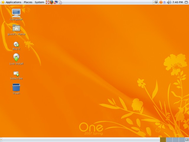 Mandriva live CD desktop