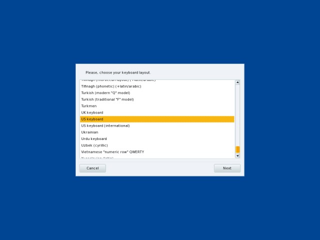 Mandriva live CD keyboard