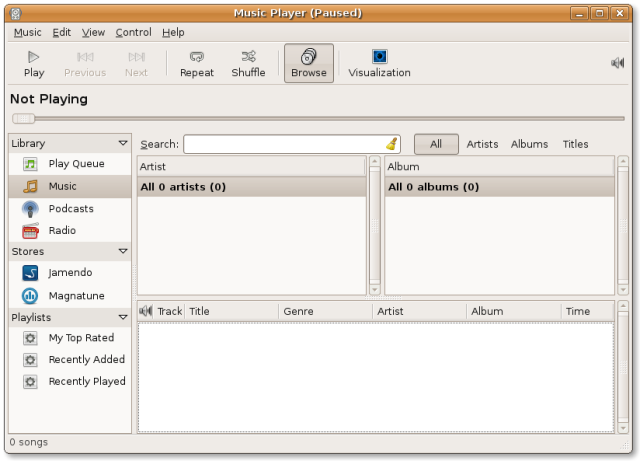 MP3 rhythmbox media player