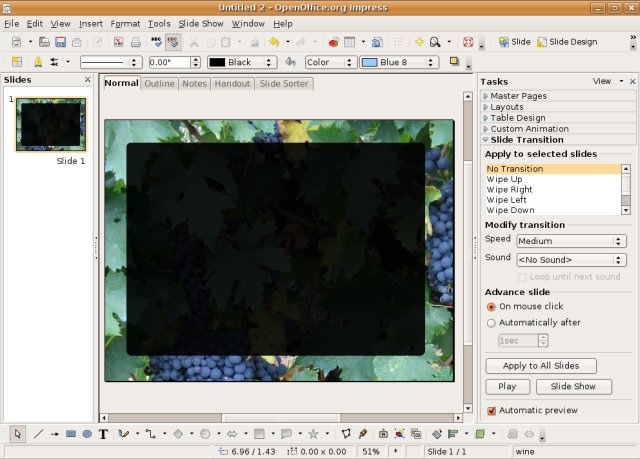 OpenOffice 3 Impress Ubuntu