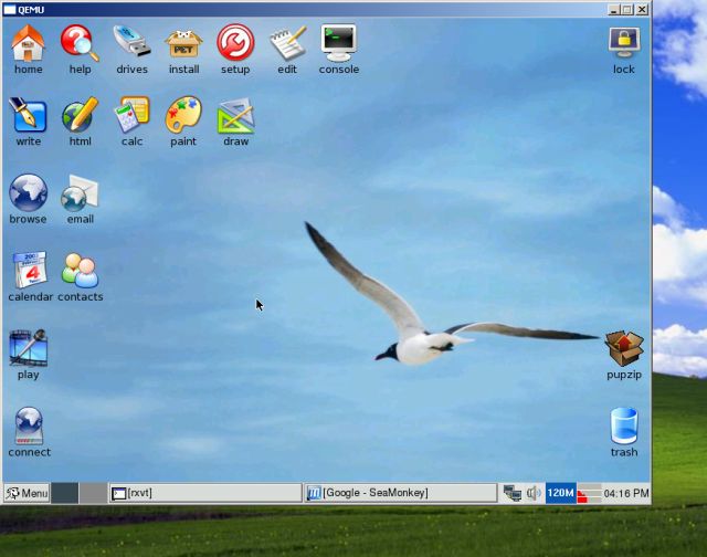 Pendrivelinux Puppy desktop