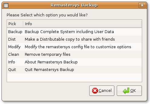 Remastersys GUI