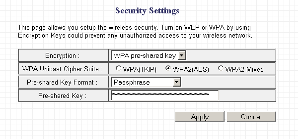 Router wireless encryption