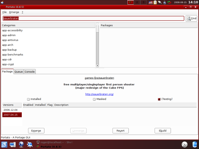 Sabayon portato package manager