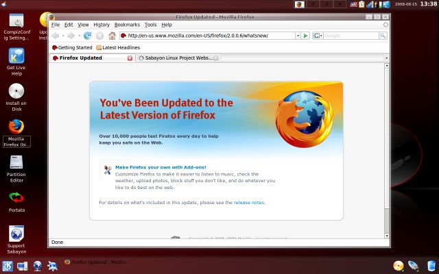 Sabayon wireless browsing