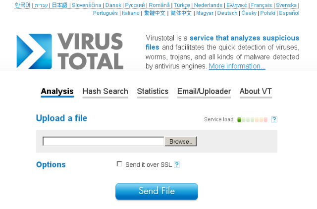 VirusTotal screenshot