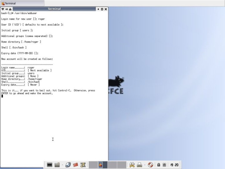 Slackware add user 1