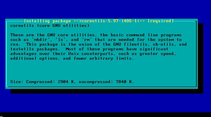 Slackware install started