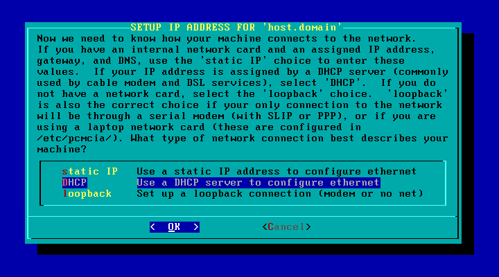 Slackware network IP