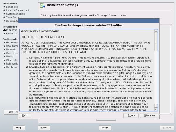 SUSE adobe profiles