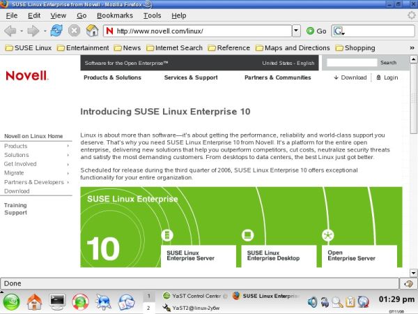 SUSe firefox open