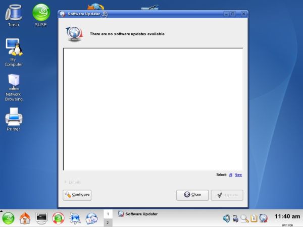SUSE software updater