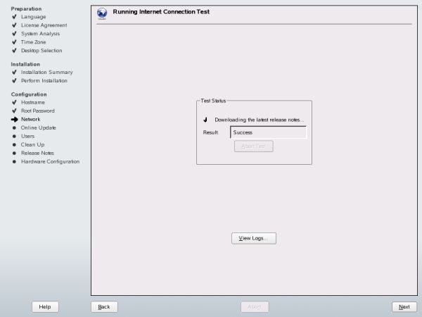 SUSE test is successful