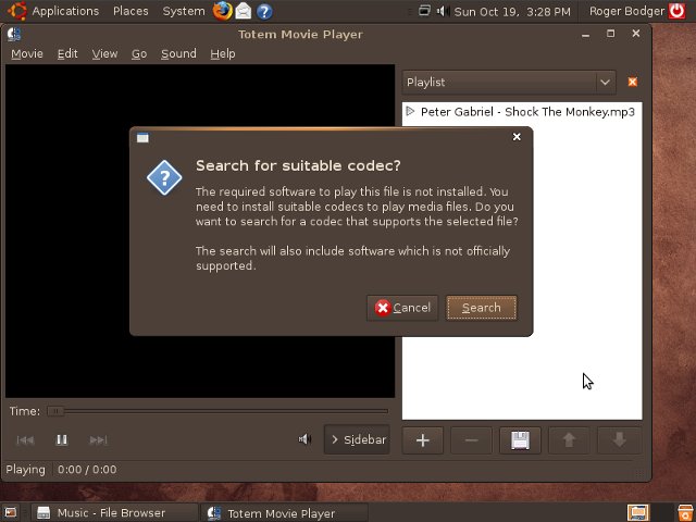 Ubuntu 8.10 mp3 codecs 1