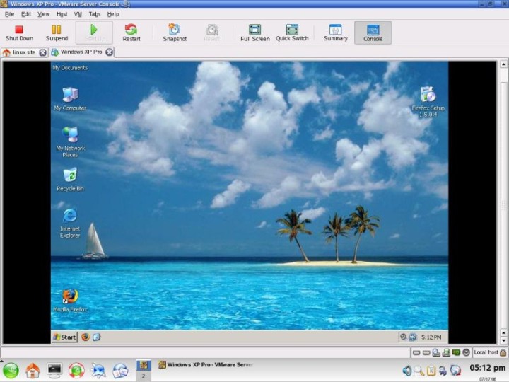 Windows XP desktop