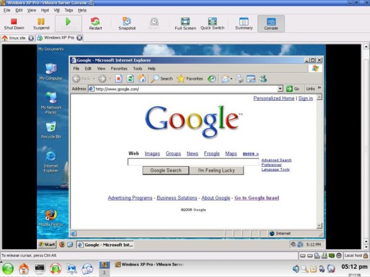 Internet Explorer open