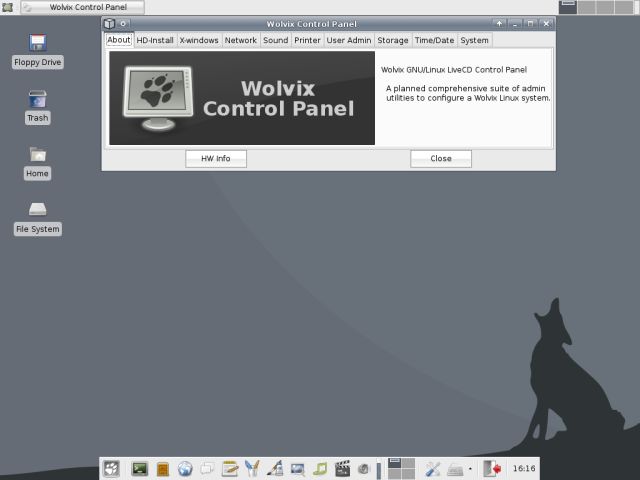 Wolvix Control Panel