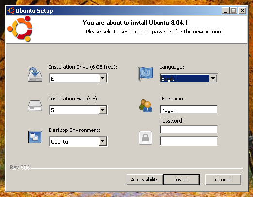 WUBI begin installation