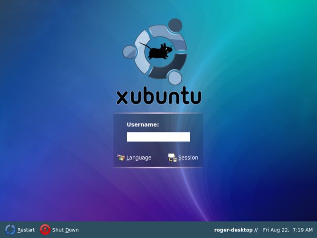 WUBI Xubuntu login