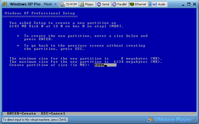 Make primary partition