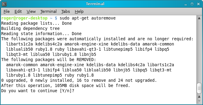 apt-get autoremove