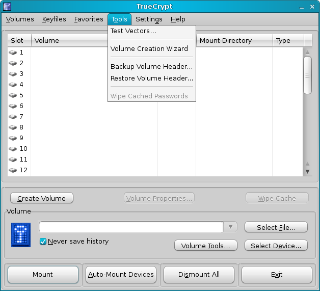 Backup volume headers