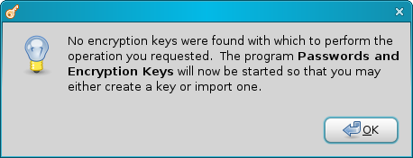 No keys found