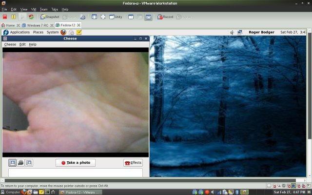 Fedora webcam