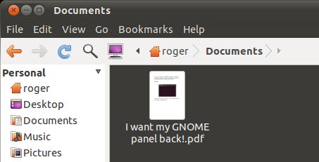 Gnome panel