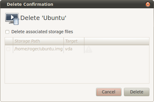 Delete virtual machine