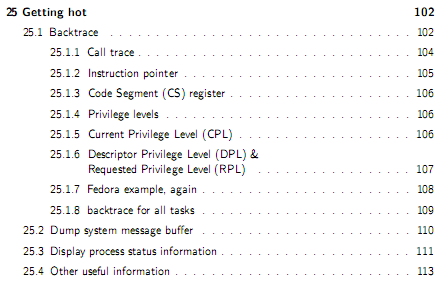 Split table of contents