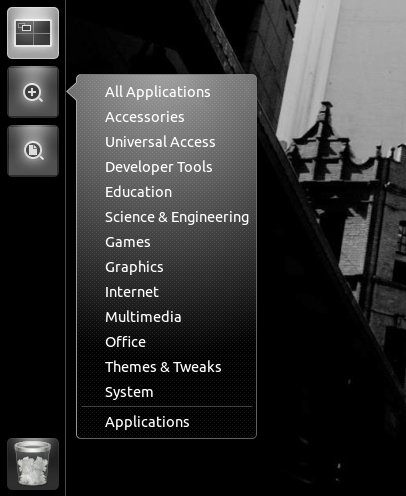 Apps menu, right click
