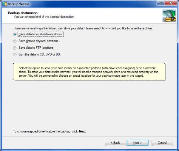 Backup storage device