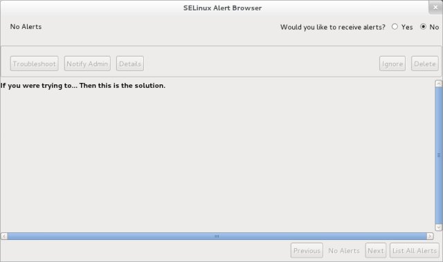 SELinux, troubleshoot