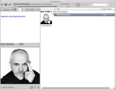 gmusicbrowser playing